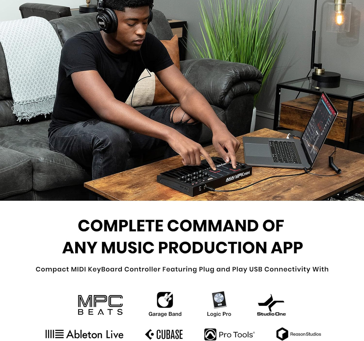 Paquete de estudio de grabación - Controlador de teclado MIDI USB A...