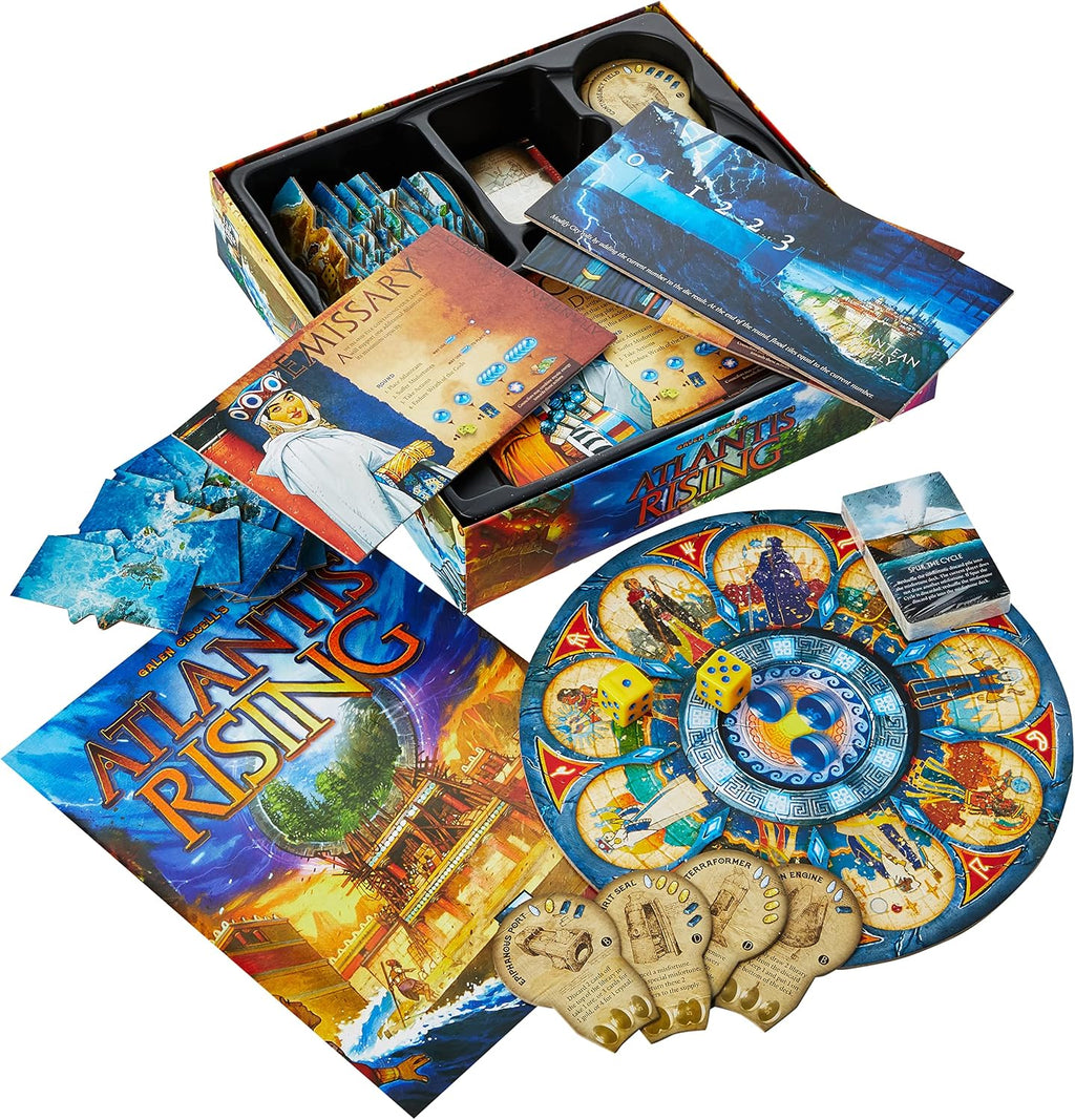 Atlantis Rising (2ª edición) Edición Estándar - Juego de mesa de colocación de trabajadores cooperativos para 1 a 7 jugadores, juego de 60 a 120 minutos, juego de estrategia con isla modular, juego de mesa familiar y para adultos