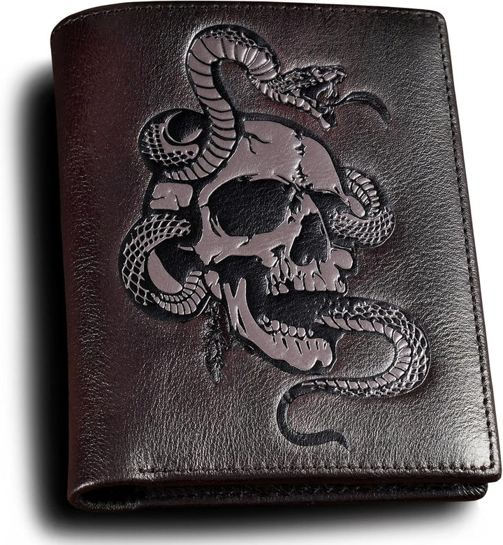 skneephate Billeteras geniales para hombres dobles, cartera vertica...