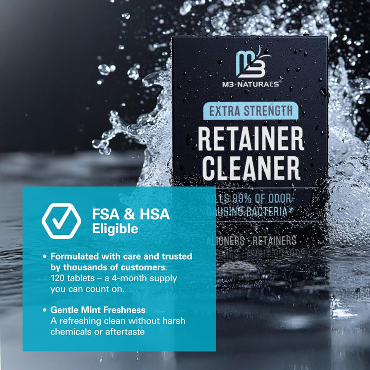 Tabletas limpiadoras para retenedores Invisalign, elimina olores, d...