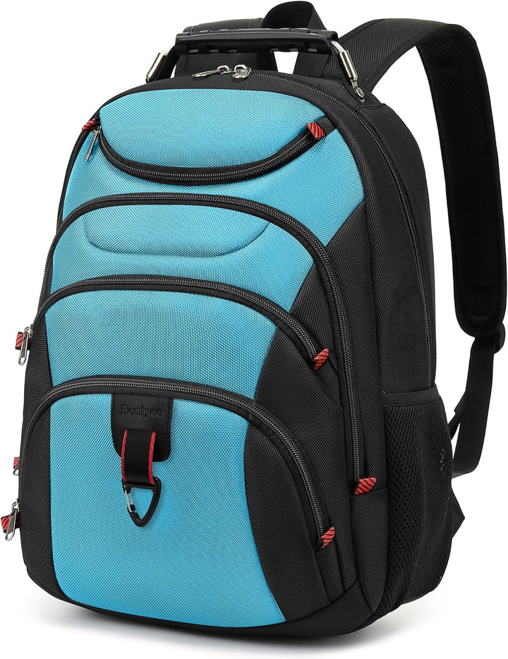 Mochila para laptop Boavan para hombres (Negro, 15.6 pulgadas), Azu...