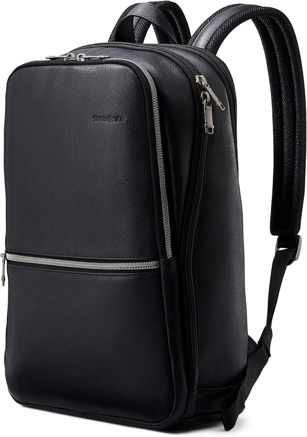 Samsonite Mochila delgada clásica de cuero
