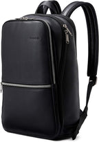 Samsonite Mochila delgada clásica de cuero