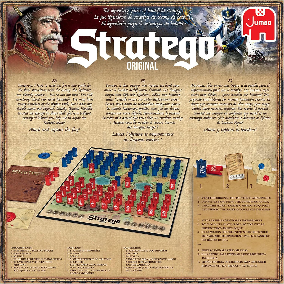 Jumbo, Stratego - Juego de mesa original de estrategia, 2 jugadores, mayores de 8 años