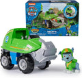 PAW Patrol Jungle Pups Vehículo Tortuga Mordedora de Rocky y Figura de Acción