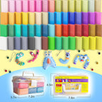 60 Colores Kit de Arcilla para Repostería al Horno, Individualmente Empacado