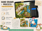 Whimsical Summer Splash - Rompecabezas de 520 piezas para adultos