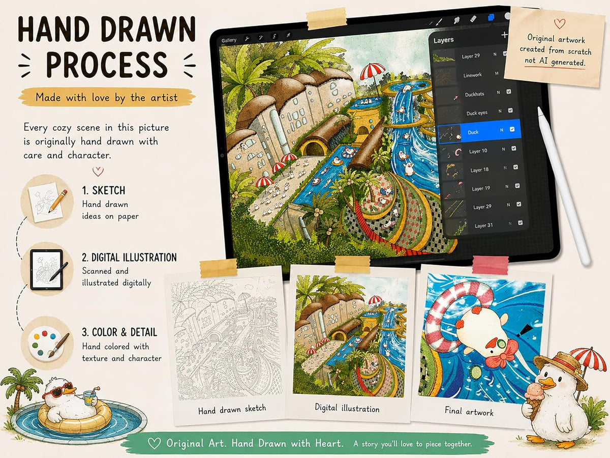 Whimsical Summer Splash - Rompecabezas de 520 piezas para adultos