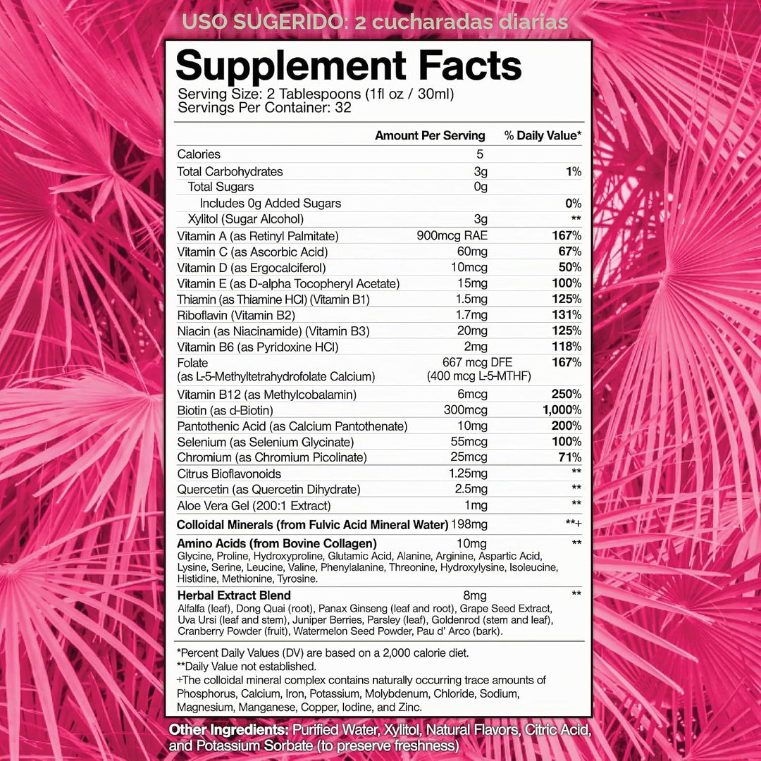 Multivitamínico líquido premium para mujeres | Multivitamínico para...