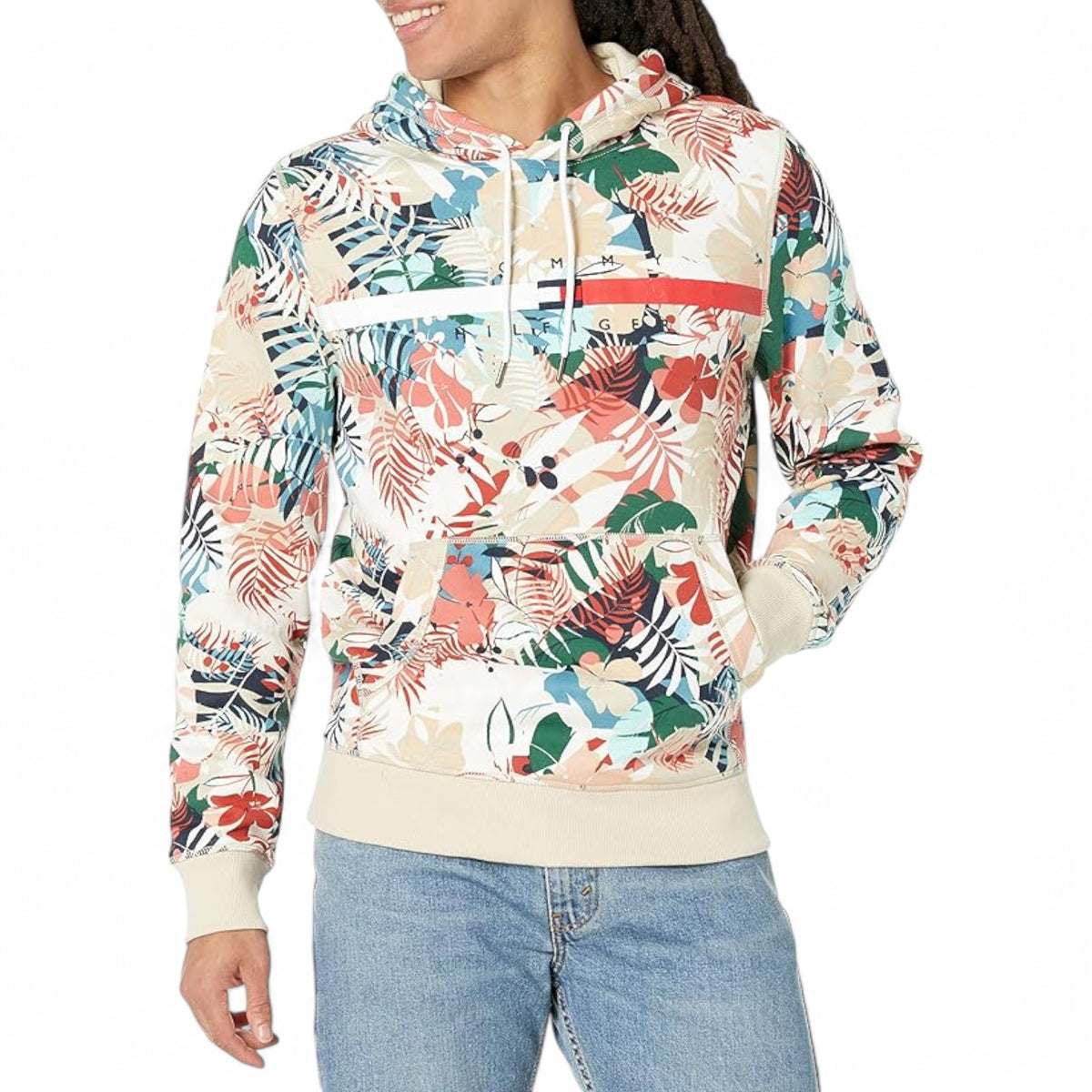 Buzo Hombre Tommy Hilfiger Con Capucha Rayas 100% Original