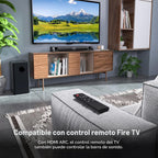 Saiyin Barra de sonido para Smart TV con subwoofer, barra de sonido desmontable de 100 W, sistema de teatro en casa con sonido envolvente para TV con tweeter de bocina, graves ajustables y HDMI-ARC