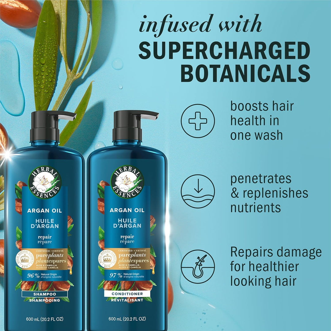 Herbal Essences Juego de champú y acondicionador reparador de aceit...