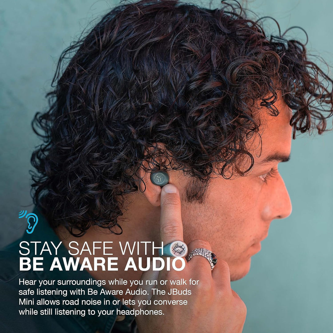 JLab JBuds Mini auriculares Bluetooth inalámbricos con funda de car...