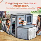 Superspace Paneles de construcción de fuertes magnéticos gigantes, juego grande, turquesa, 24 paneles, azulejos magnéticos de tamaño real para niños, construye fuertes castillos, cohetes, juguete STEM
