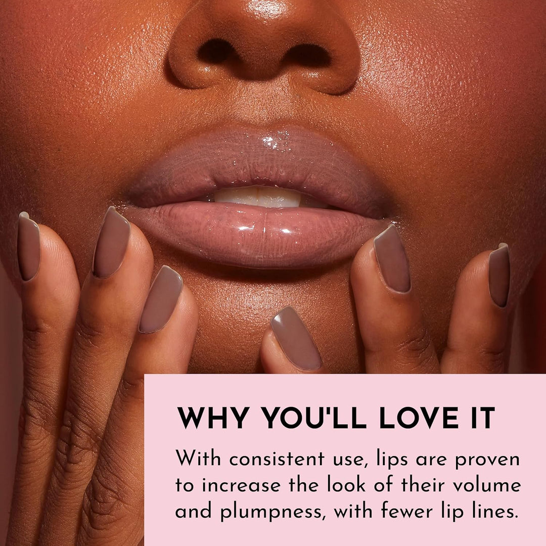 Brillo labial voluminizador Lawless para mujeres Forget The Filler,...
