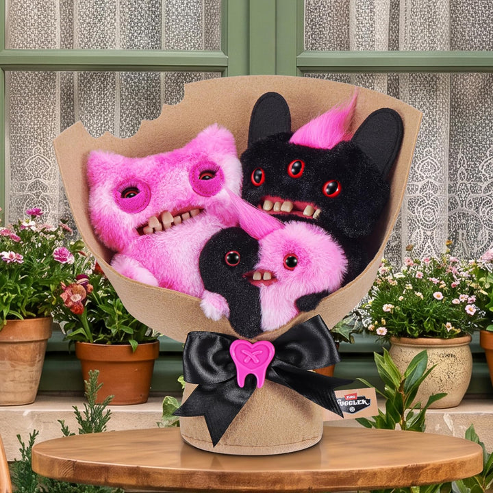 Fuggler Ramos de flores: juego de peluche de 2 x 9 pulgadas + 1 x 3...