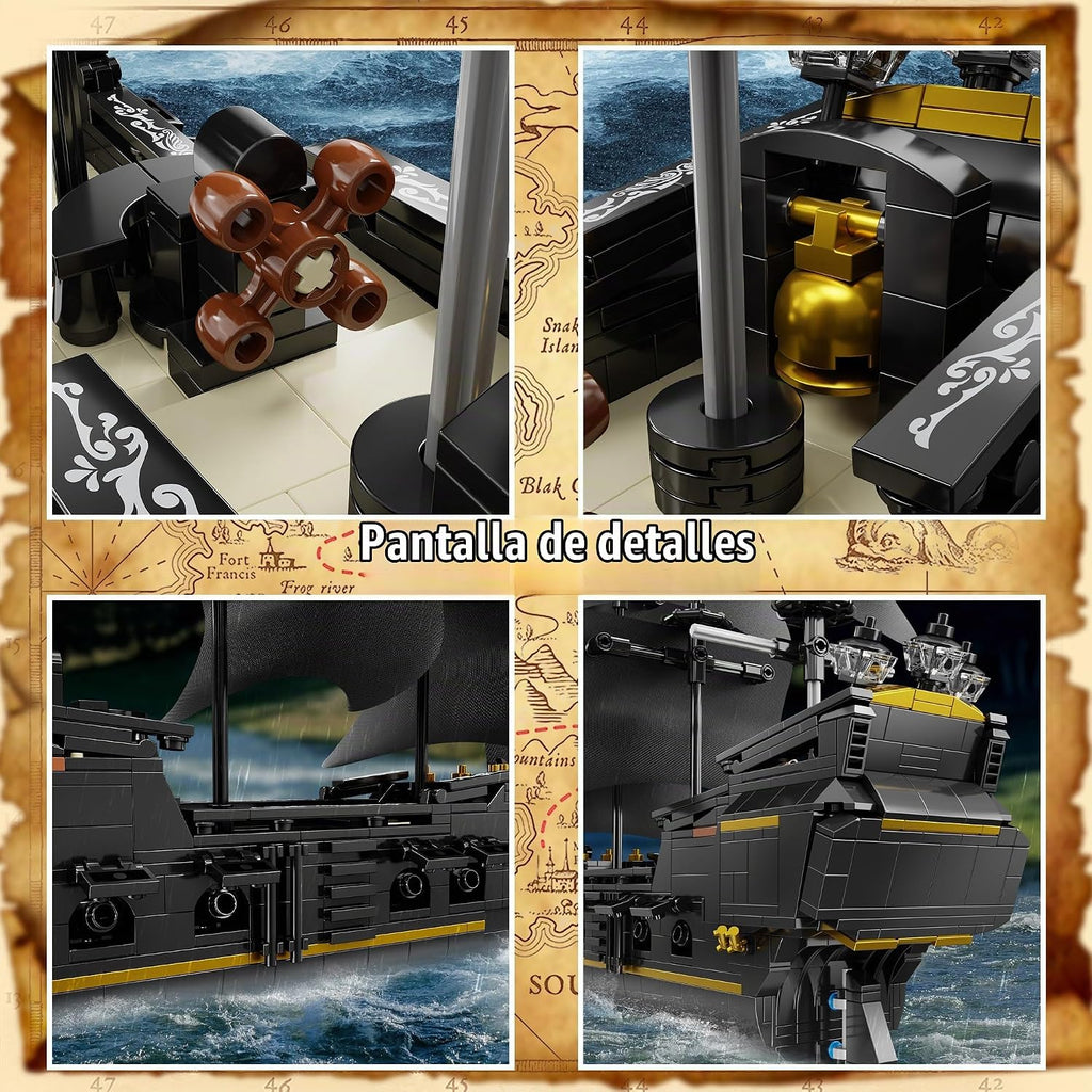 Sets de Bloques de Construcción Barco Pirata para Adultos y Niños de 8-14 años