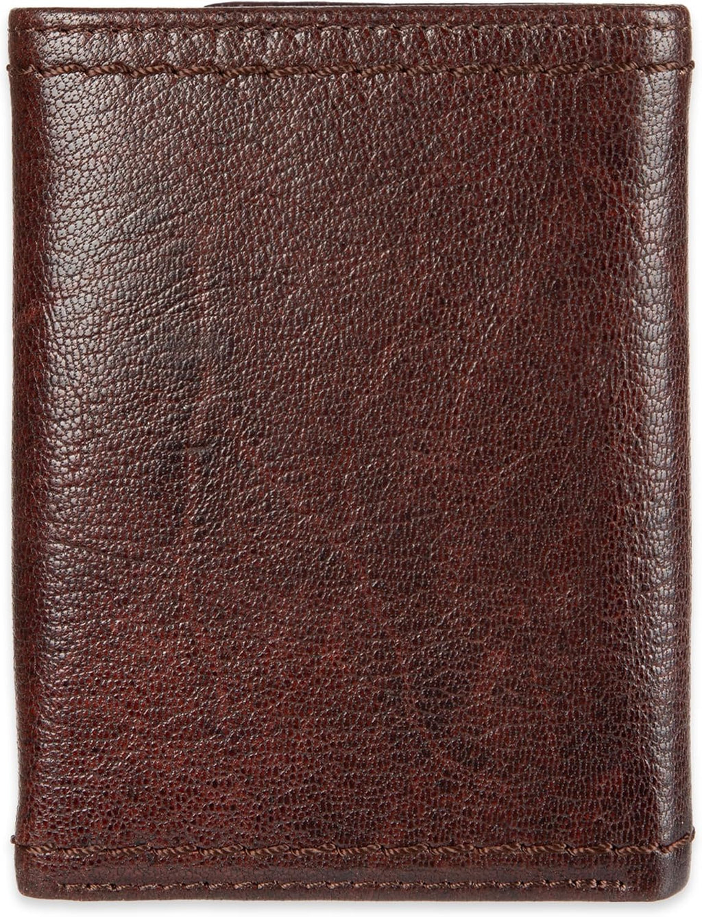 Levi's Billetera triple de cuero de puntada pesada para hombre, marrón, talla única