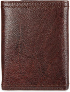 Levi's Billetera triple de cuero de puntada pesada para hombre, marrón, talla única