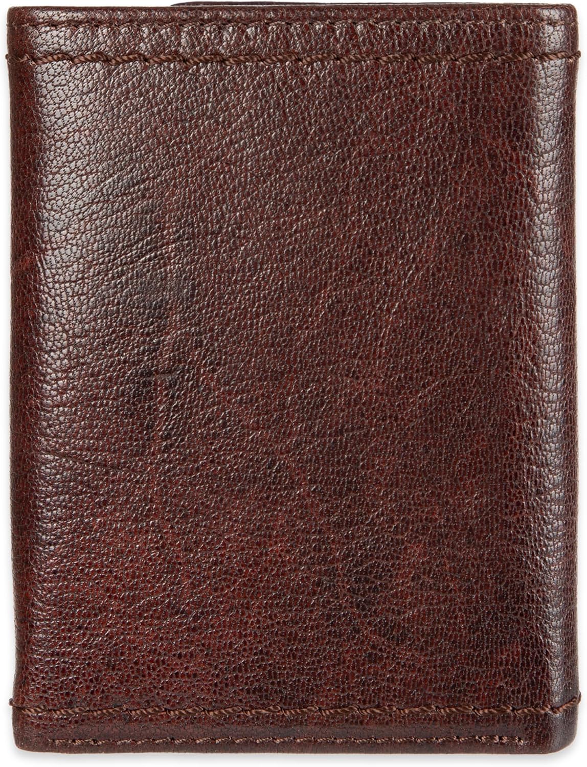 Levi's Billetera triple de cuero de puntada pesada para hombre, marrón, talla única