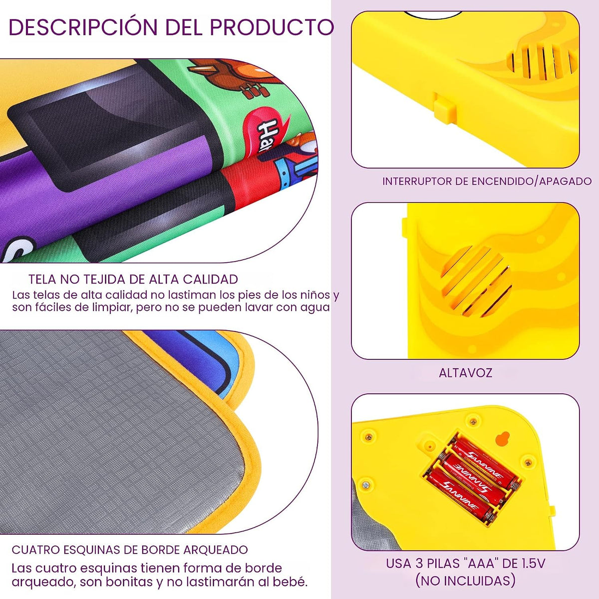 Alfombrillas musicales de piano para niños con 25 sonidos musicales, juguetes musicales, teclado de piano para bebé, alfombra, manta de animal, tapete táctil, juguetes de educación temprana para niñas