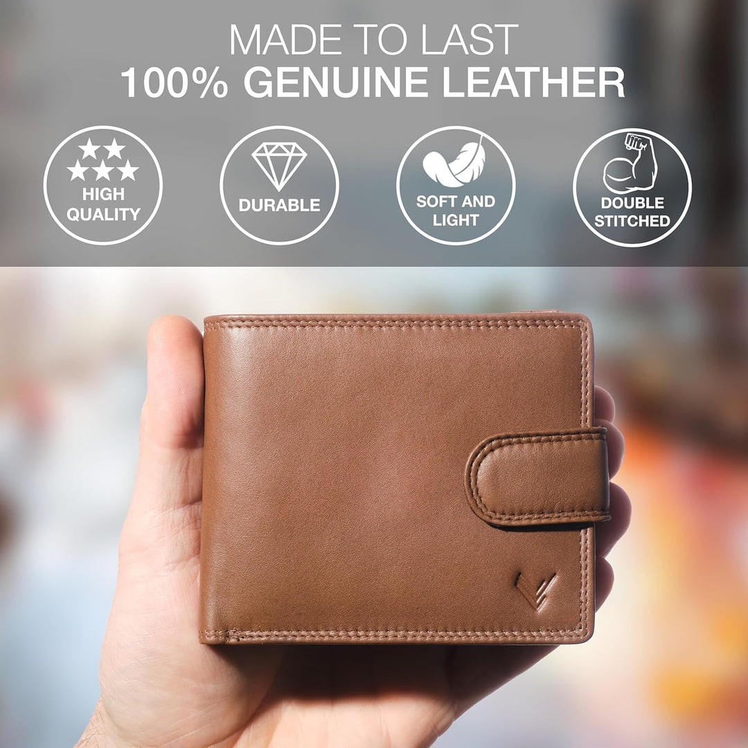 Lavalen Cartera de cuero suave para hombre - Billeteras de cuero pl...