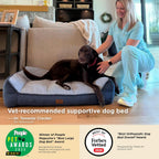 Bedsure SupportMax® - Camas ortopédicas extra gruesas XL para perros de