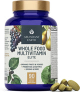 Abundant Earth Multivitamínico integral de alimentos para mujer Sup...