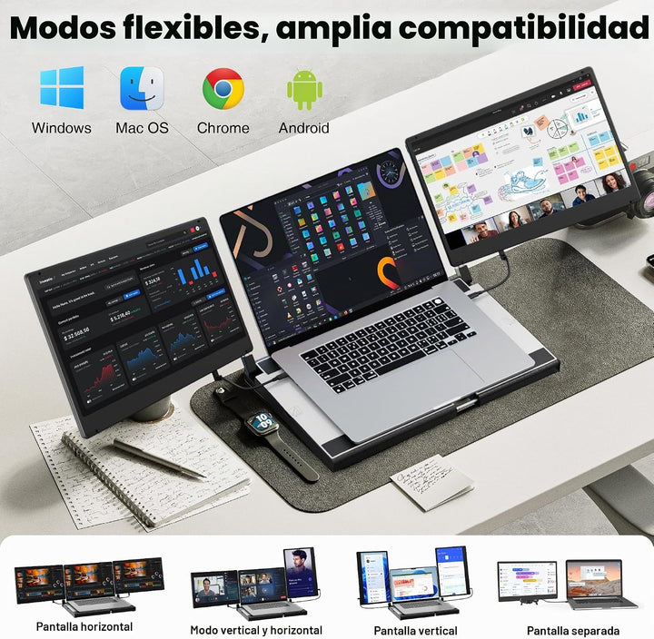 CIDETTY Extensor de pantalla de laptop mejorado, monitor portátil d...