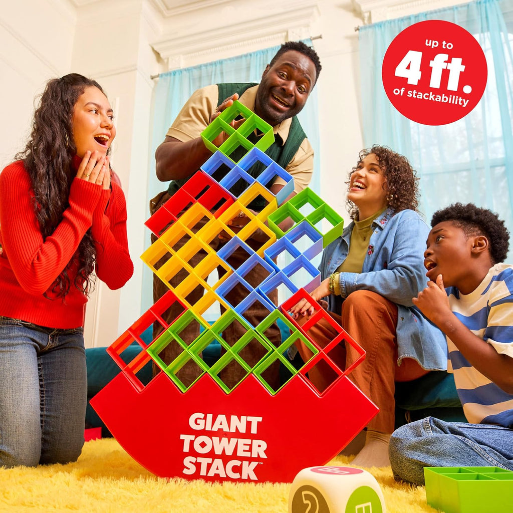 Pila de torre gigante: el juego de equilibrio de bloques jumbo de Relatable