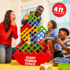Pila de torre gigante: el juego de equilibrio de bloques jumbo de Relatable