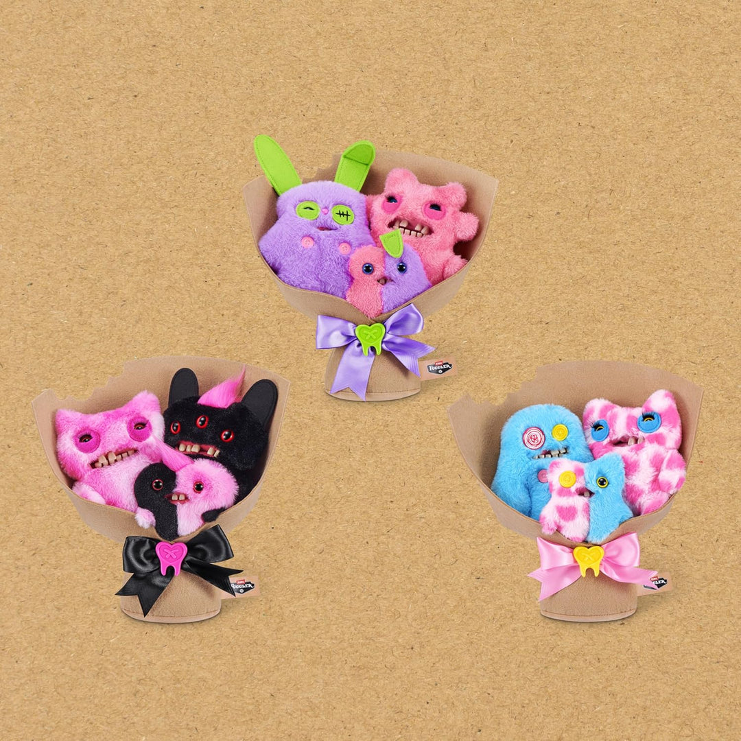 Fuggler Ramos de flores: juego de peluche de 2 x 9 pulgadas + 1 x 3...