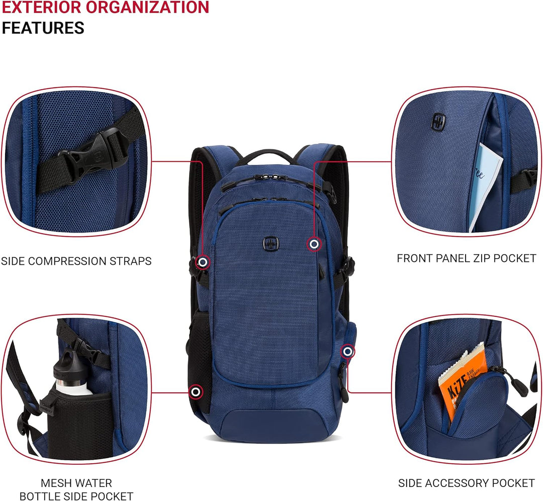SwissGear 3598 - Mochila estrecha de día, azul marino, (Navy Ballis...