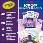 Crayola Kpop Demon Hunters - Estuche de arte (40 + piezas), kit de