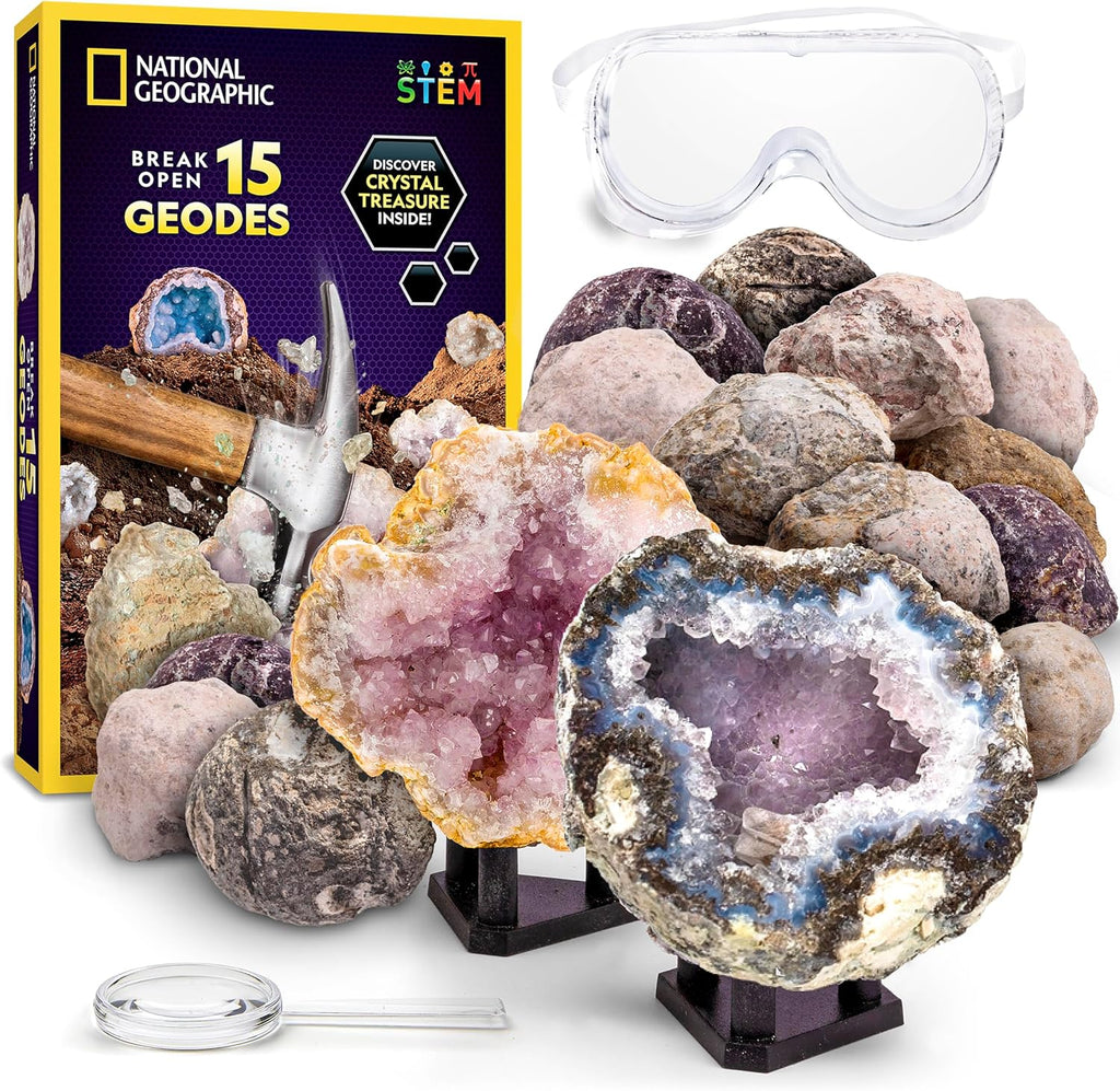 National Geographic Break Open 15 Premium Geodes Science Kit para Kids
