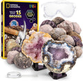 National Geographic Break Open 15 Premium Geodes Science Kit para Kids