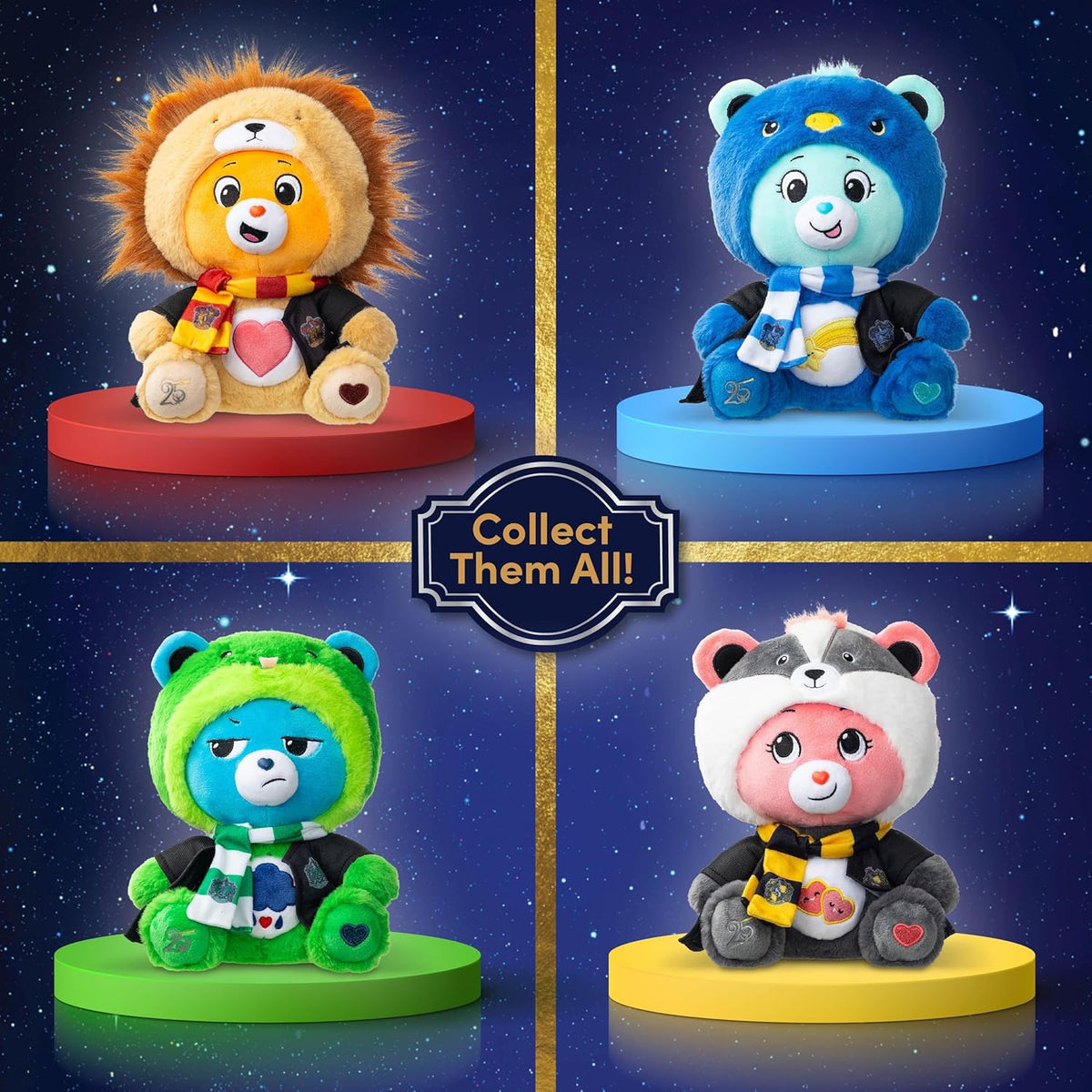 Harry Potter x Care Bears - Oso Gruñón de la Casa Slytherin - Peluc...