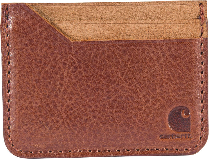 Carhartt Billetera plegable de piel pátina B0000400 para hombre