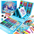 Kit de dibujo de sirena de 208 piezas, regalo para niñas y niños
