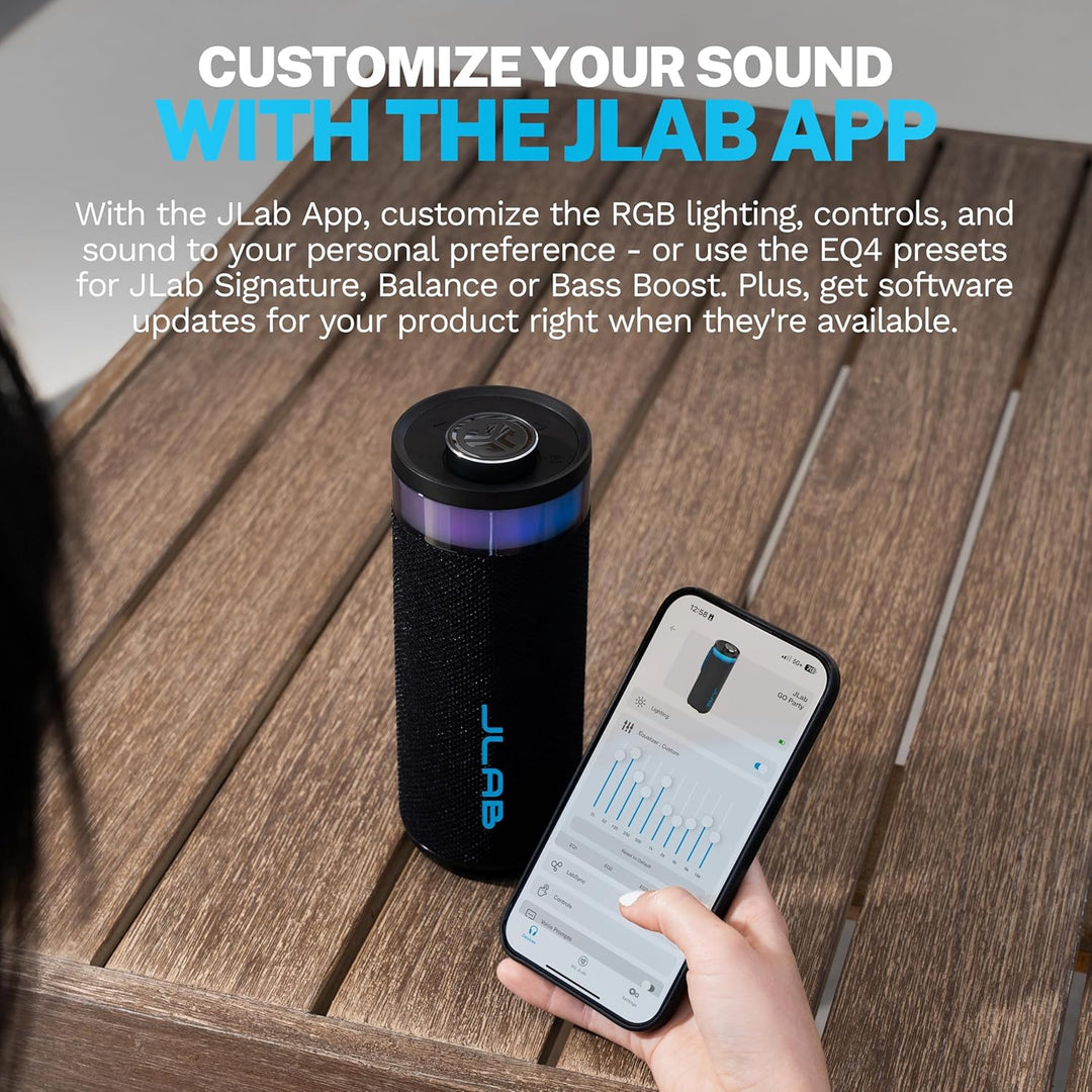 JLab Go Party - Altavoz Bluetooth portátil, color negro medianoche,...