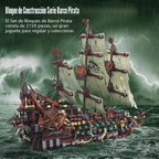 TYCOLE MOC - Juego de construcción de barco pirata con luces, barco de juguete modelo holandés volador, juego de bloques de construcción de barco fantasma, ideal para adultos y adolescentes como regalo de cumpleaños o fiesta (2159 piezas)