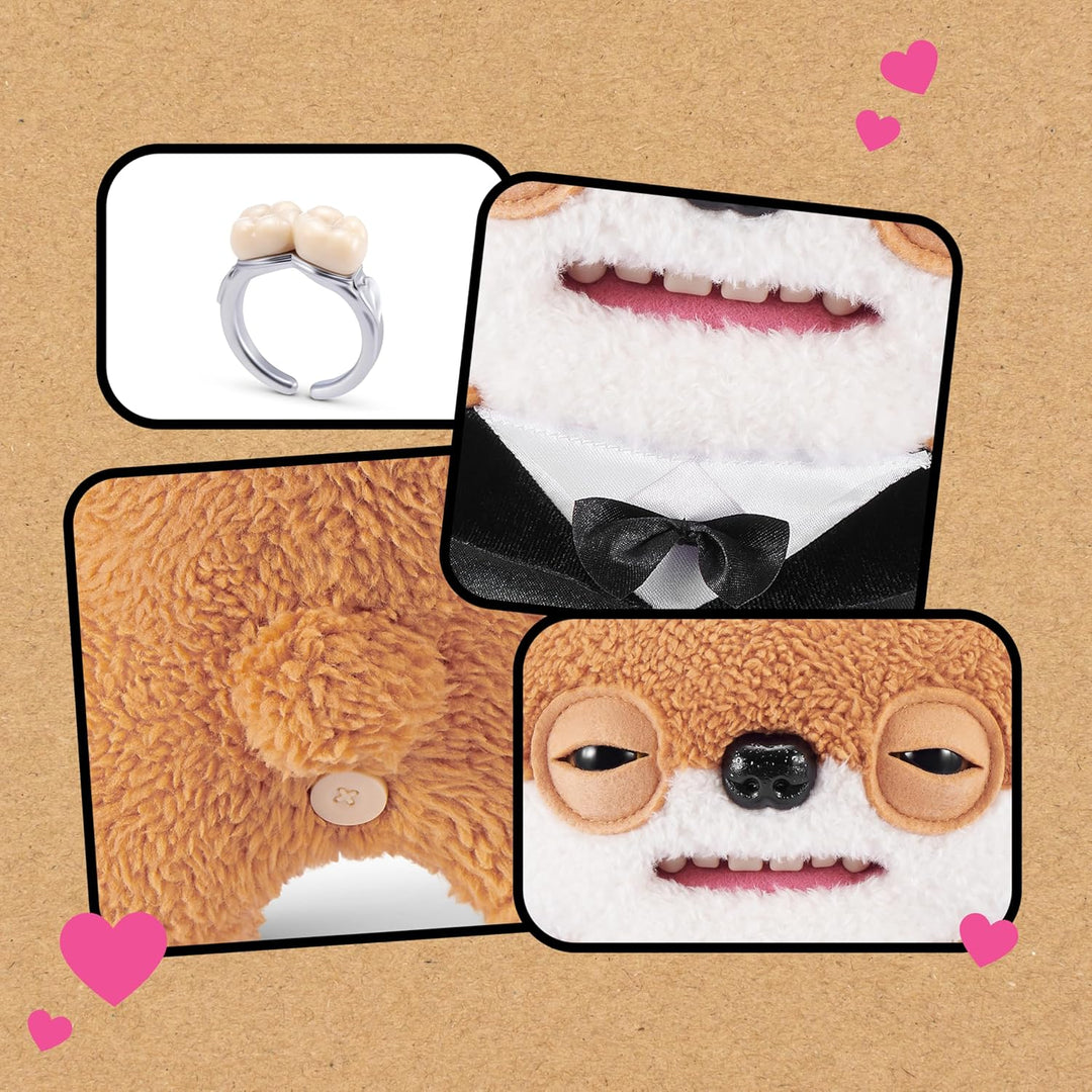 Fuggler Wedding Fuggs - Paquete de 2 peluches de 9