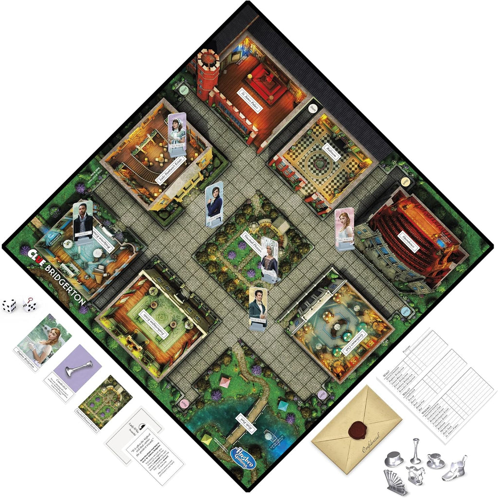 Hasbro Gaming Clue: Bridgerton Edition-Juego de mesa para edades 17+juego para fanáticos de Bridgerton para 3-6 jugadores, inspirado en la serie original de Shondaland en Netflix