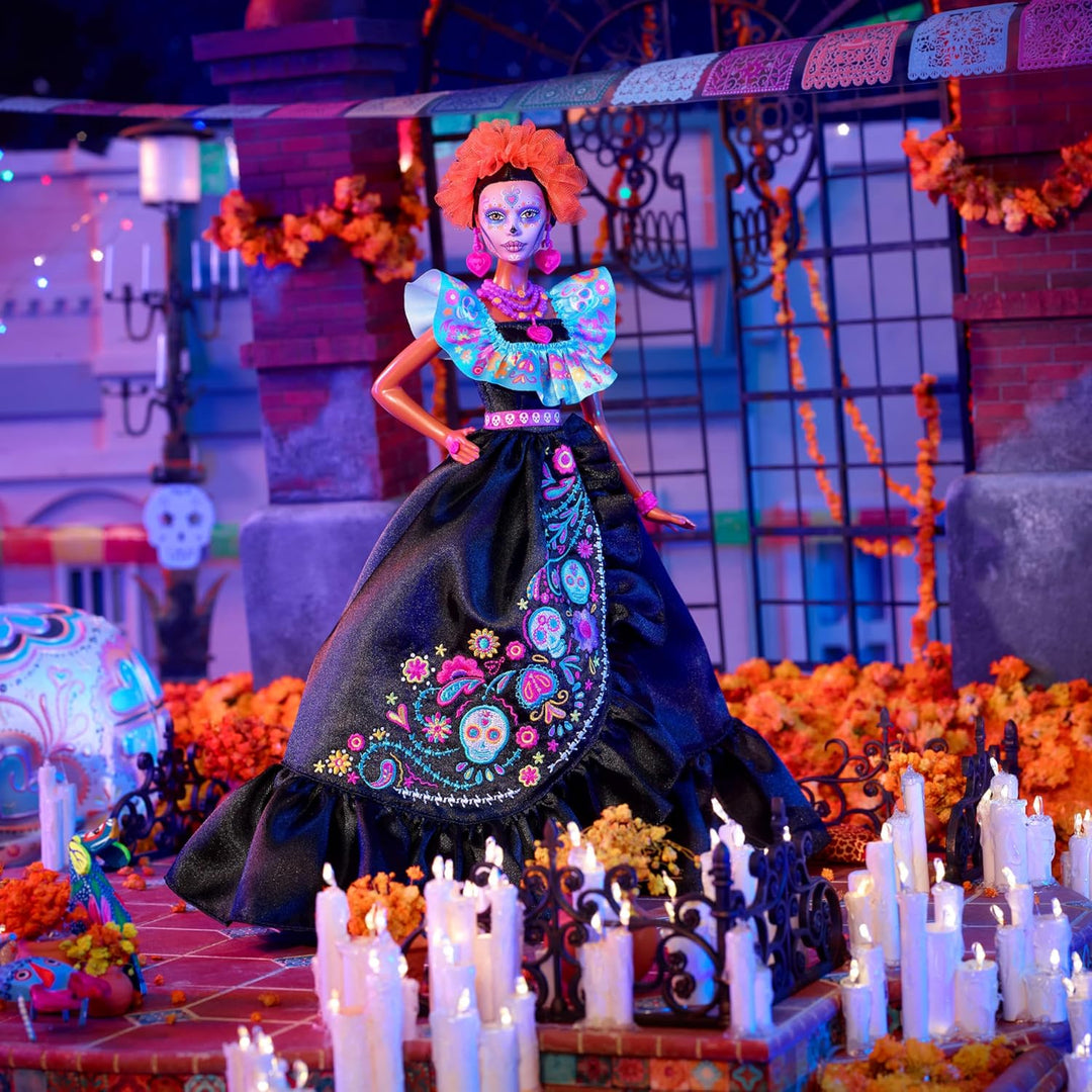 Muñeca Barbie Signature, colección de 2024 Día de Muertos en vestid...