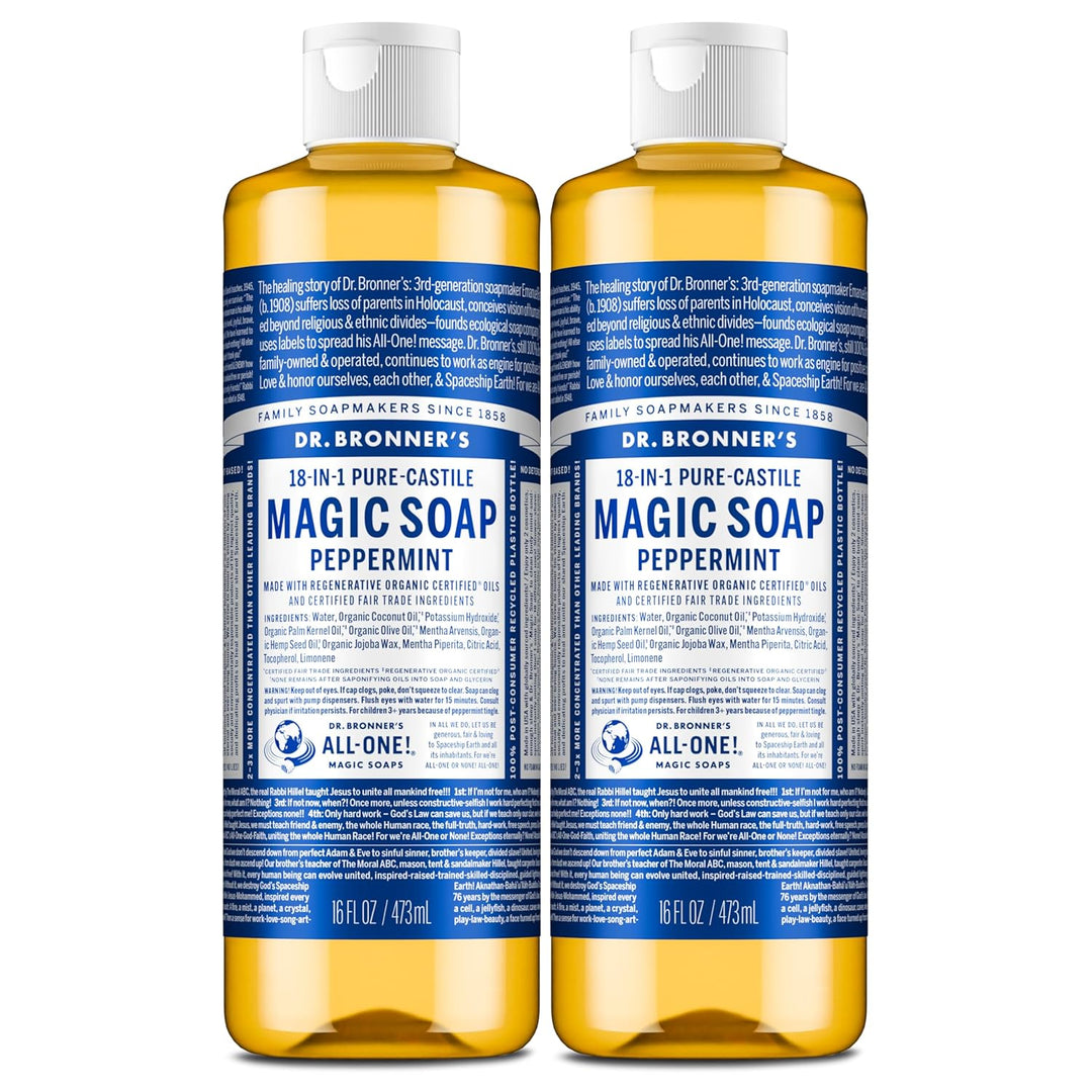 Dr. Bronner's - Jabón líquido de Castilla puro (menta, 16 onzas...