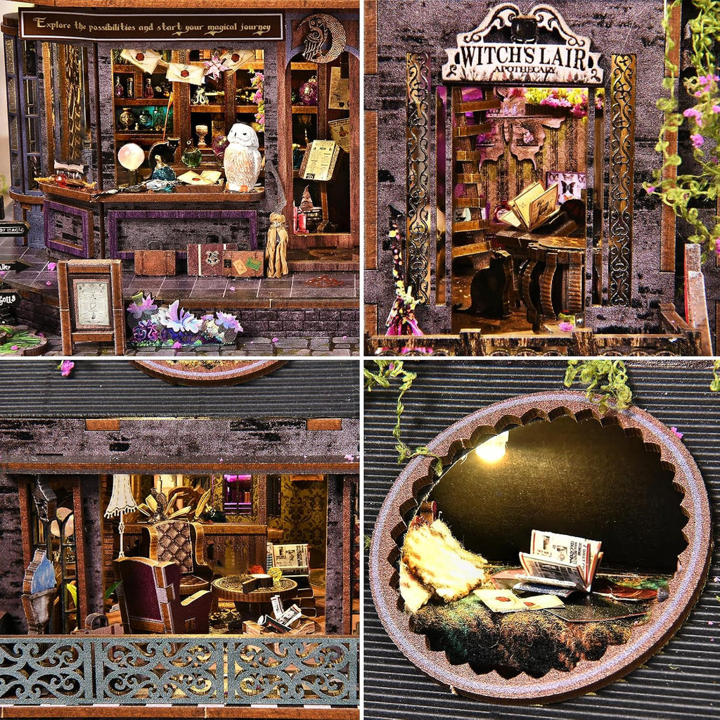 Kit de casa de muñecas en miniatura, kit de mini casa de bricolaje