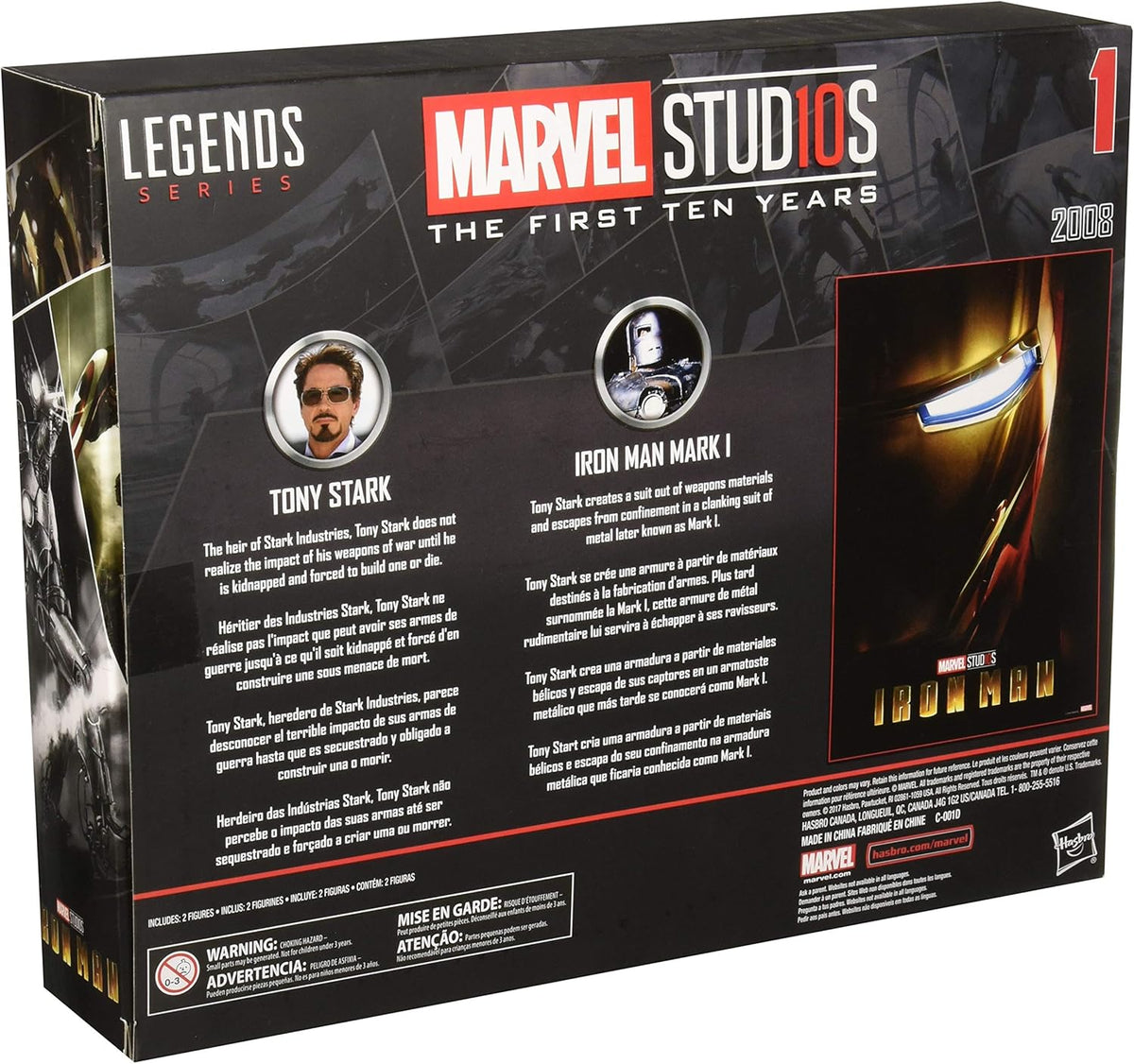 Marvel Studios Legends Series Hasbro Tony Stark y Iron Man