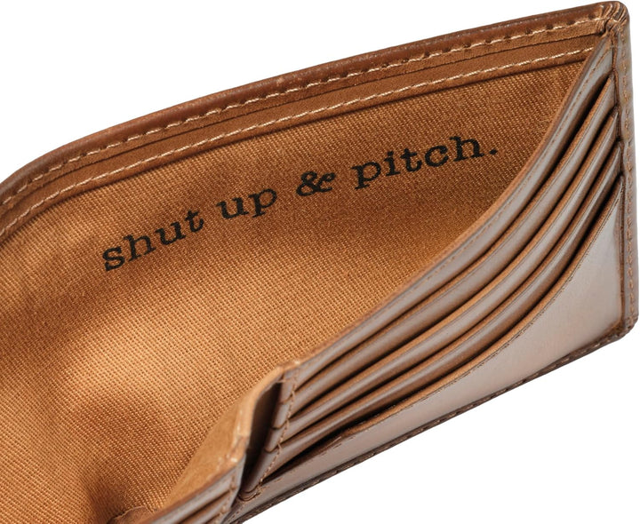 House of Jack Co. Billetera de béisbol para hombres, bifold de cuer...