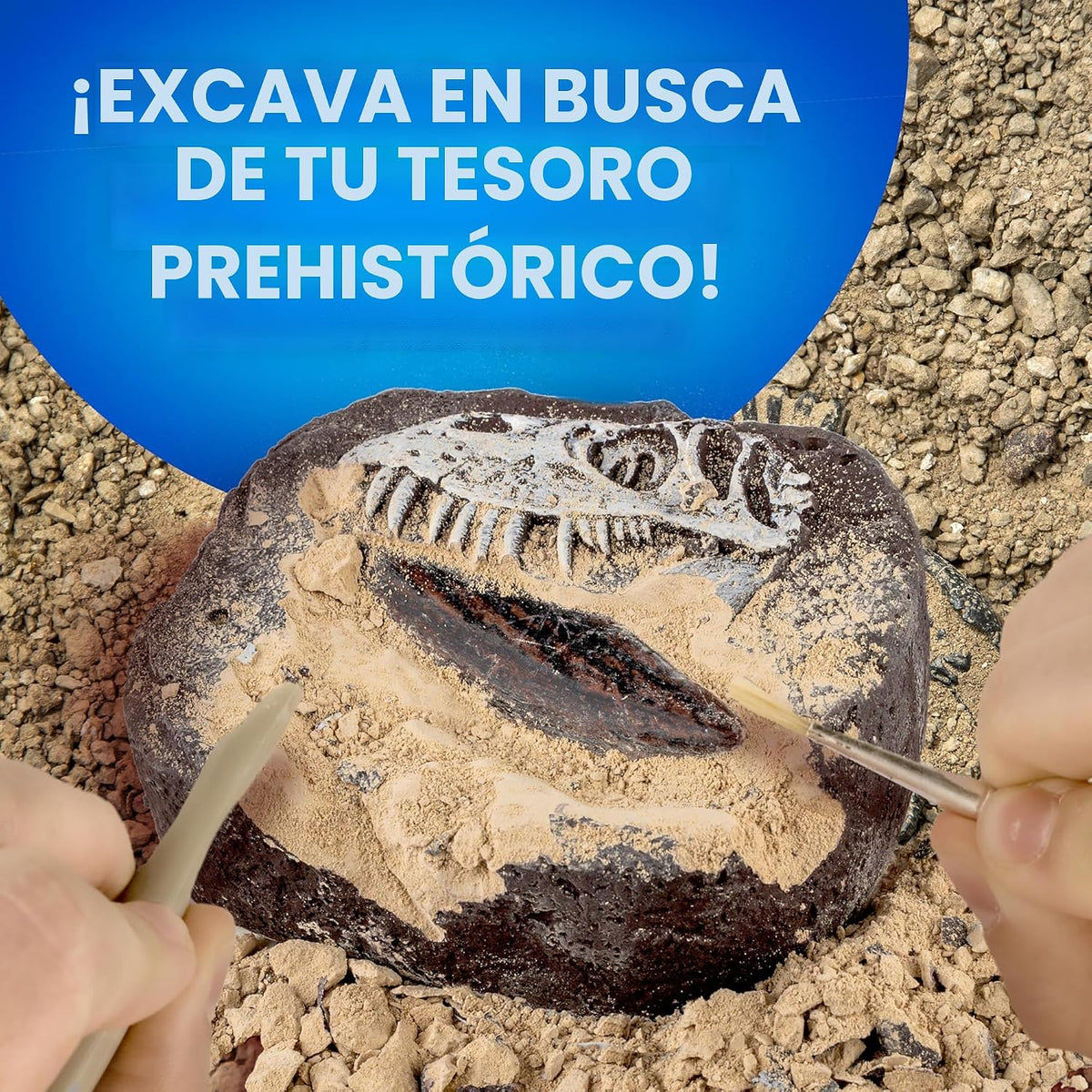 Juego de excavación de fósiles de dinosaurios NATIONAL GEOGRAPHIC y libro de dinosaurios para niños - Excava un fósil de diente de dinosaurio réplica y estudia la paleontología con un libro de