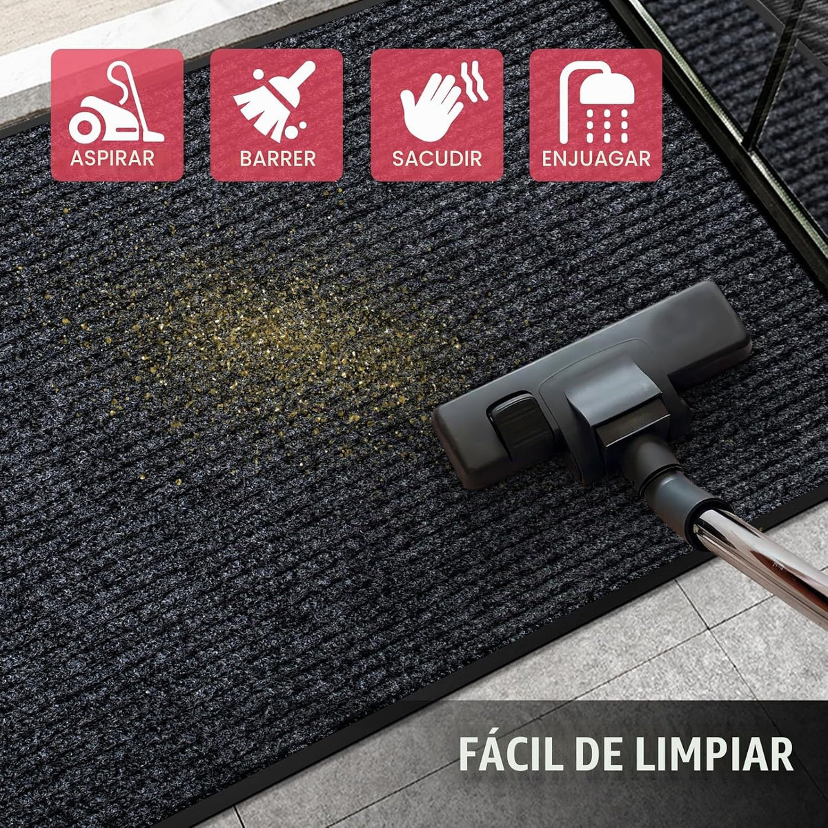 Kuyal Tapete para puerta delantera, 4 x 6 pies para interiores y exteriores